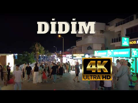 Видео: Ночная прогулка по Дидиму Алтынкум | Яркие улицы и огни | 4K 60 FPS
