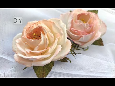 Видео: КРАСИВАЯ  РОЗА из фоамирана без молда 🌸 Realistic roses from foamiran / DIY / 🌸🌸🌸🌸🌸