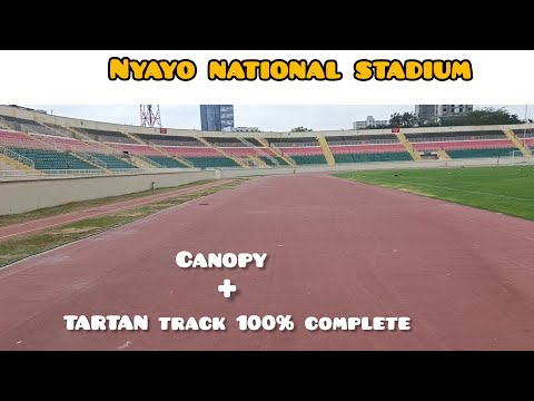 Видео: Стадион Ньяйо | Тартановая дорожка готова на 100% + начало строительства навеса