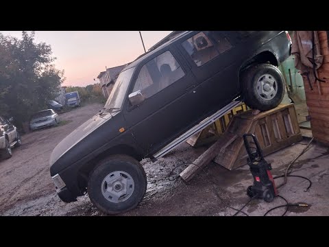 Видео: terrano wd21 Консервация рамы и пола для потомков , которые будут владеть им потОм.)