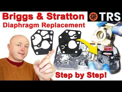 Видео: Замена диафрагмы карбюратора Briggs & Stratton — диафрагма двигателя газонокосилки (Крейг Киркман)