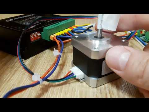 Видео: Шаговый двигатель 17HS4401