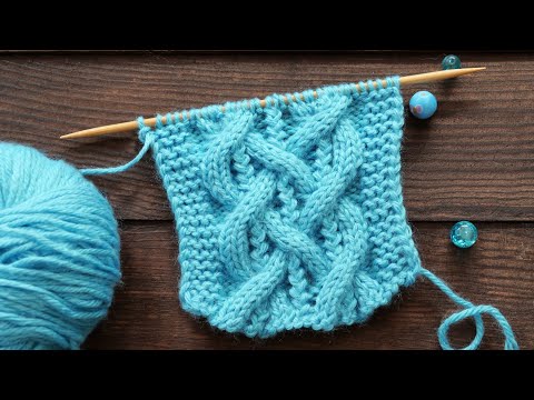 Видео: «Колоски в аранах» спицами ✈ «Spikelets in arans» knitting pattern
