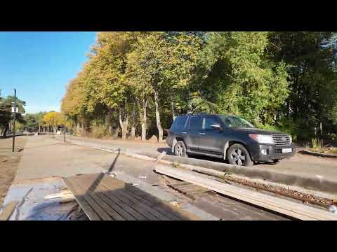 Видео: Съемка Набережной Волги города Конаково после реконструкции