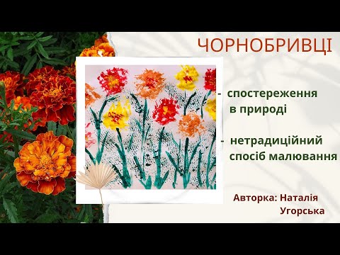 Видео: Чорнобривці: спостереження в природі та нетрадиційний спосіб малювання