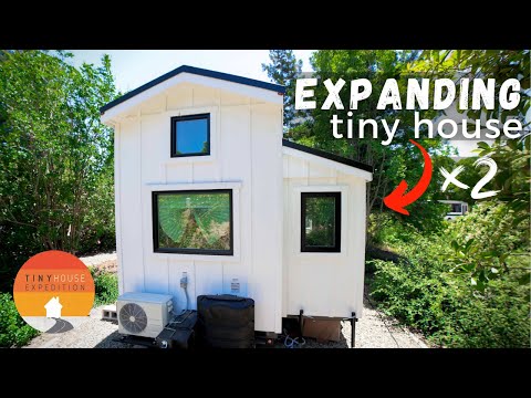 Видео: Великолепный расширяющийся крошечный дом открывает двери для мамы-одиночки и подростка