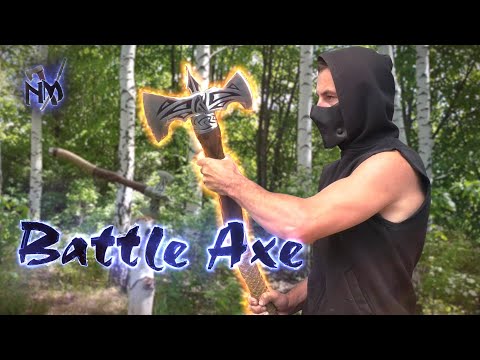 Видео: Making a  battle ax ninja. Боевая секира из старых топоров.