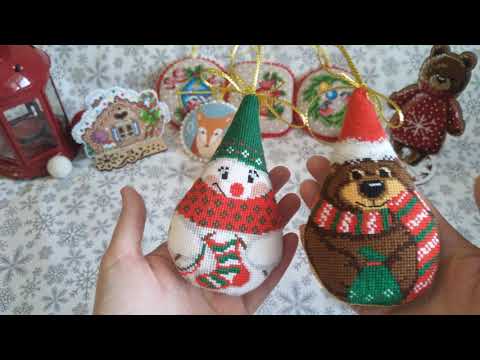 Видео: Моя коллекция вышитых новогодних игрушек 2020🎄 Риолис / Жар птица / Волшебная страна /  Dimensions