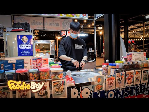 Видео: Потрясающие навыки!!! Видео о приготовлении рулетиков из мороженого | АСМР