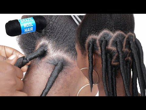 Видео: Самые простые искусственные локоны с использованием бразильской шерсти / Nkemjeffrey