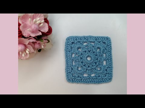 Видео: Интересный квадратный мотив крючком