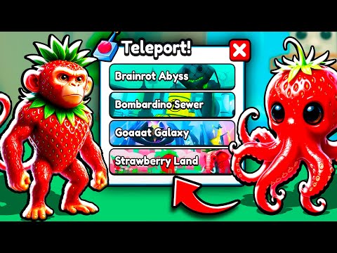 Видео: Разблокируем ВСЕ *КЛУБНИЧНЫЕ* Brainrot в Brainrot Evolution! (Roblox)