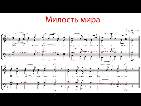 Видео: МИЛОСТЬ МИРА, Сербская - Теноровая партия