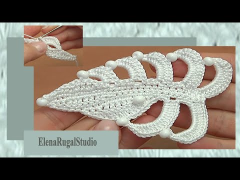 Видео: Как ВЯЗАТЬ ЛИСТИК крючком