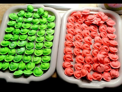 Видео: Пельмени домашние! Идеальное тесто для пельменей и вареников! Вкуснейшие начинки! Цветные пельмени!