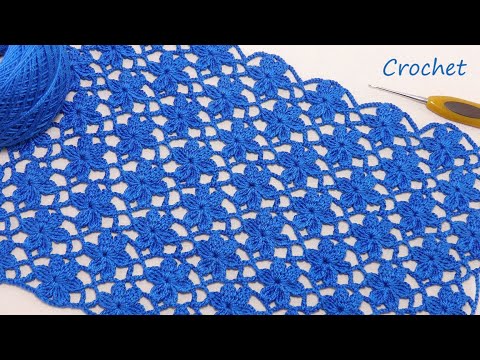 Видео: Цветочный УЗОР КРЮЧКОМ всего 2 ряда!!!  легкое ВЯЗАНИЕ для новичков EASY Crochet for beginners