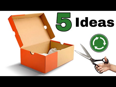Видео: 5 отличных идей с картонными коробками (Что делать с обувной коробкой)