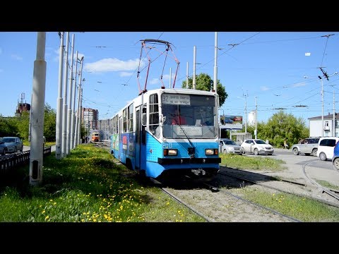 Видео: Трамваи на остановке Пионерская в Екатеринбурге