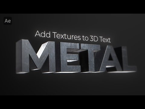 Видео: Добавление текстуры к 3D-тексту в After Effects
