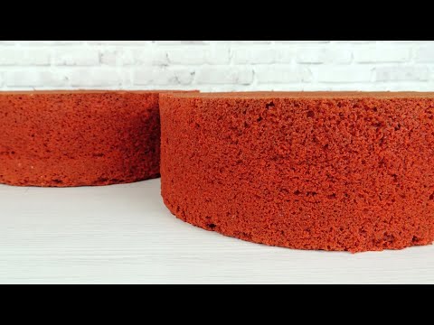 Видео: НЕ ЖИРНЫЙ, ВЫСОКИЙ, ПРОПЕКАЕТСЯ бисквит КРАСНЫЙ БАРХАТ ✿ ЛУЧШИЙ РЕЦЕПТ БИСКВИТА Красный Бархат