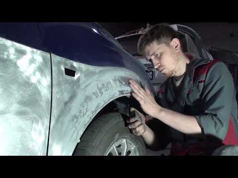 Видео: Кузовной ремонт Chevrolet Aveo.  Рихтовка переднего крыла