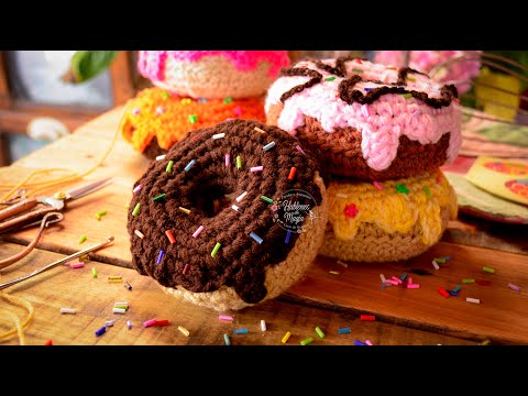 Видео: (Пончики!!!) Пошаговое вязание крючком