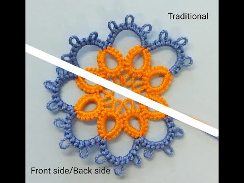 Видео: Фриволите челноком – лицевая/изнаночная сторона (FSBS) и традиционное фриволите