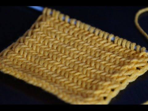 Видео: Вязание спицами узора Елочка для начинающих  /////   Herringbone pattern knitting for beginners