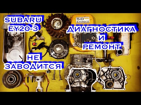 Видео: Robin - Subaru EY 20 - 3. Замена поршневых колец на изношенном цилиндре. Диагностика и ремонт.