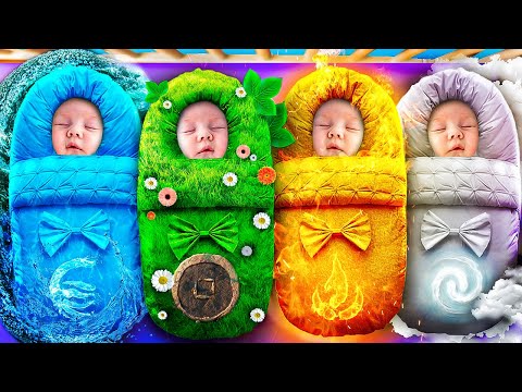 Видео: Мы Удочерили 4 Стихии! Девушка - Огонь, Вода, Воздух и Земля