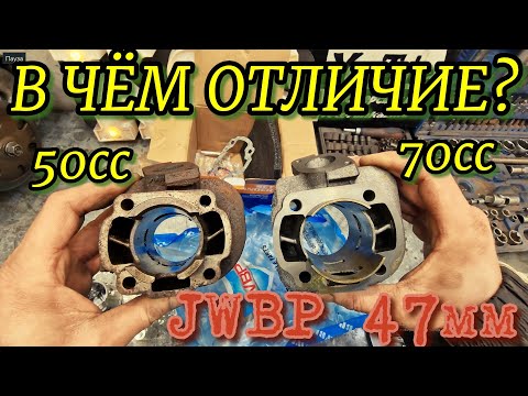 Видео: Обзор/Сравнение ЦПГ 70сс 47мм JWBP На скутеры Yamaha 3kj 5bm