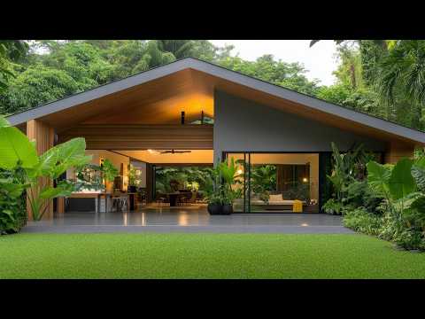Видео: Уютный минималистичный деревянный дом в пышном саду | Теплый, уютный и вдохновляющий дизайн дома