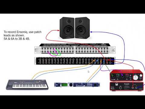 Видео: Настройка коммутационной панели с синтезаторами и аудиоинтерфейсом