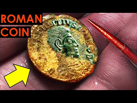 Видео: Реставрация древнеримской монеты с помощью шипа — работает ли это? Полный процесс и потрясающие р...