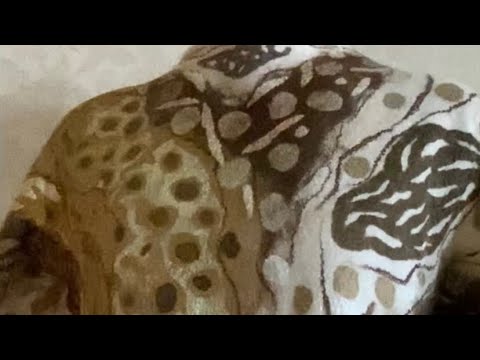 Видео: Мастер класс: валяем джемпер на  шелке с рисунком из вискозы,  тонкий войлок