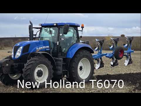 Видео: Чіп-тюнінг (потужність) трактора New Holland T6070, T6080, T6090 на 40к.с. робота з плугом Lemken 4
