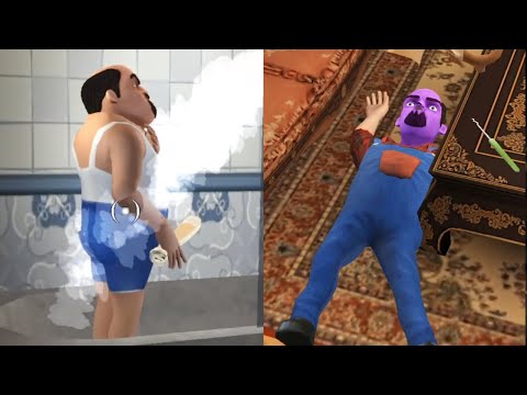 Видео: Спалил Мужа Бабки в ДУШЕ 🤣 Учительница Мисс Ти! - Scary Teacher 3D Scary Neighbor 3D