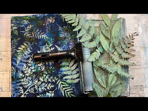 Видео: Гелевая пластина, искусственное экоокрашивание с листьями