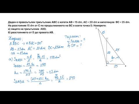 Видео: Лице на триъгълник - задача за 5 клас.
