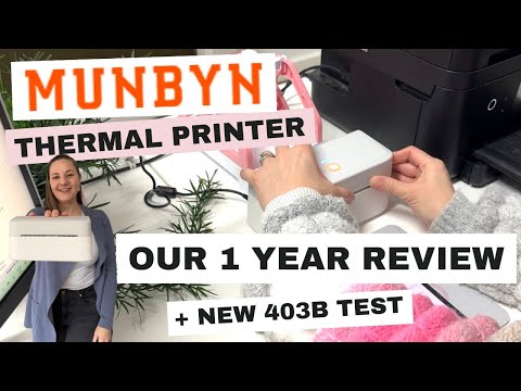Видео: Термопринтер Munbyn — транспортные этикетки и наклейки | Обзор за 12 месяцев | Новый тест 403B!