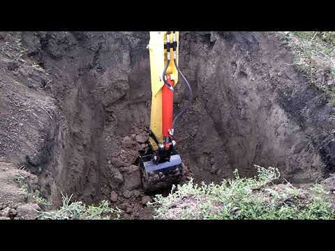 Видео: Полевые испытания самодельного экскаватора. Продолжение.