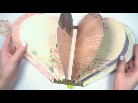 Видео: Альбом сердце - Скрапбукинг мастер-класс / Aida Handmade