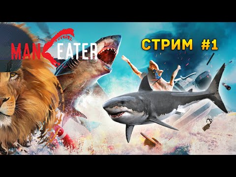 Видео: Стрим Maneater #1 - Жизнь прожорливой Акулы. Выживаем, питаемся и растем