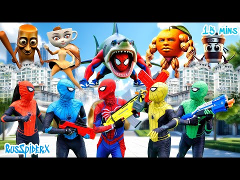 Видео: Команда Человека-Паука против чудовища Брейнрота! 🧠🕷️