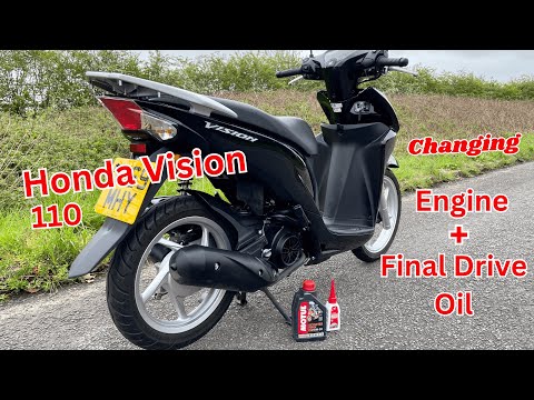 Видео: Honda Vision NSC110 2019 года — замена масла в двигателе и главной передаче