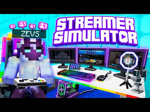 Видео: STREAMER SIMULATOR в МАЙНКРАФТ ПЕ. #зевс #карты #minecraft pe #прохождение #zevs