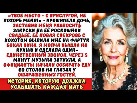 Видео: Дочь заставила меня быть официанткой на её свадьбе, которуя я же и оплатила… Но потом я сделала...