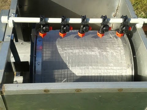 Видео: Барабанный фильтр 25  куб м  в час ! Drum filter 25 cubic meters per hour