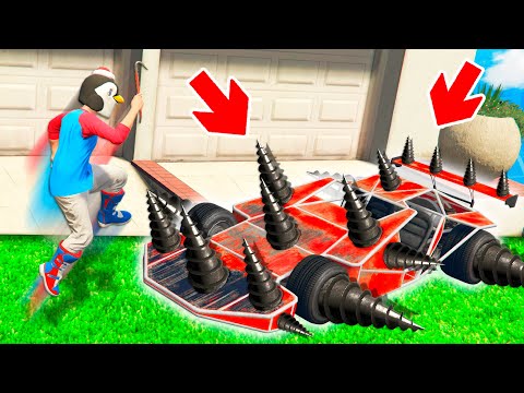 Видео: УГНАЛ МАШИНУ РАМПАУ С ШИПАМИ В ГТА 5 ОНЛАЙН ! - БИТВА ВОРОВ В GTA 5 ONLINE