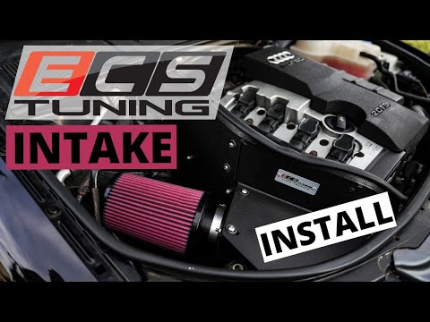 Видео: Установка впускной системы ECS Tuning Air Technology! - Audi A4 B7
